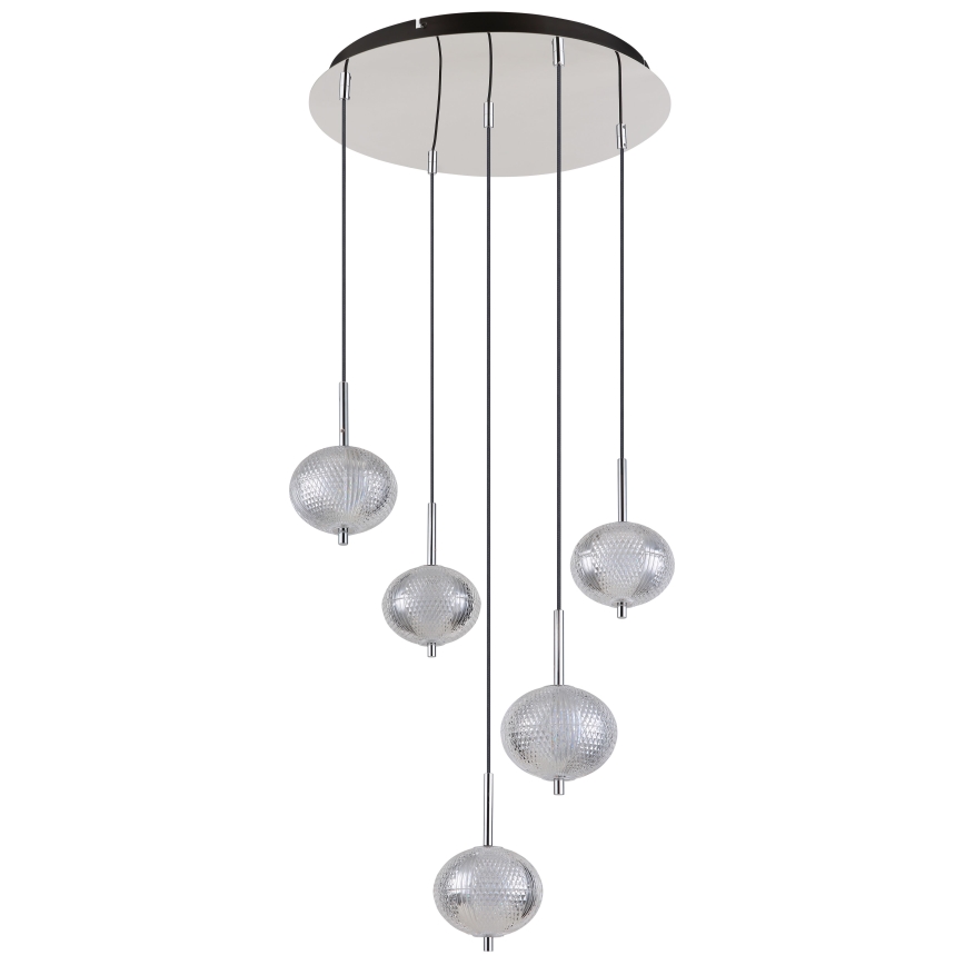 Globo - LED-kattokruunu johdossa 5xLED/6,6W/230V 3000/4500/6500K