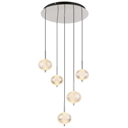 Globo - LED-kattokruunu johdossa 5xLED/6,6W/230V 3000/4500/6500K
