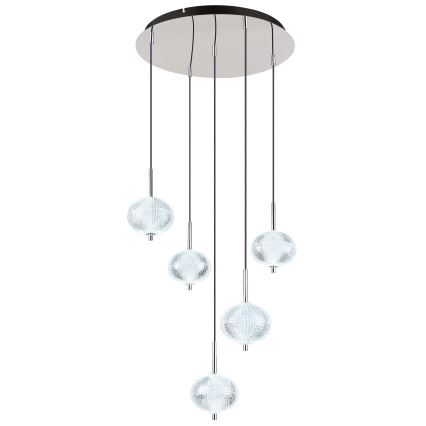 Globo - LED-kattokruunu johdossa 5xLED/6,6W/230V 3000/4500/6500K