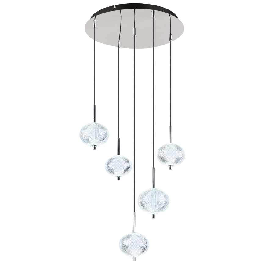 Globo - LED-kattokruunu johdossa 5xLED/6,6W/230V 3000/4500/6500K