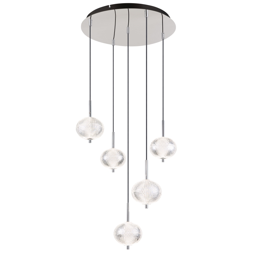 Globo - LED-kattokruunu johdossa 5xLED/6,6W/230V 3000/4500/6500K