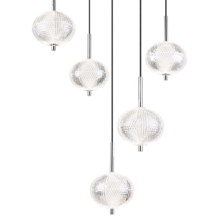 Globo - LED-kattokruunu johdossa 5xLED/6,6W/230V 3000/4500/6500K