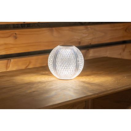 Globo - Himmennettävä LED-kosketuspöytävalaisin LED/2W/5V 1200 mAh USB läpinäkyvä