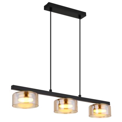 Globo - LED-kattokruunu johdossa 3xGX53/6W/230V savuinen/ruskea