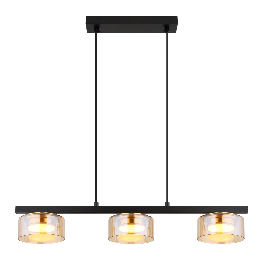 Globo - LED-kattokruunu johdossa 3xGX53/6W/230V savuinen/ruskea