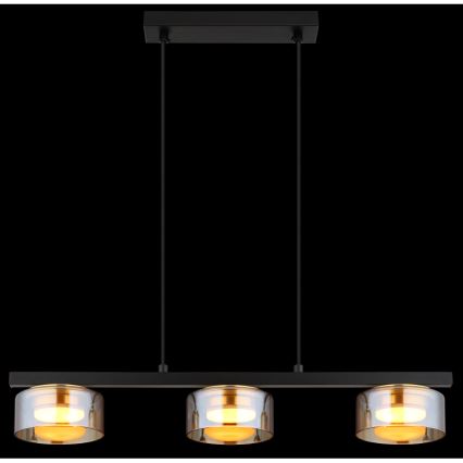 Globo - LED-kattokruunu johdossa 3xGX53/6W/230V savuinen/ruskea