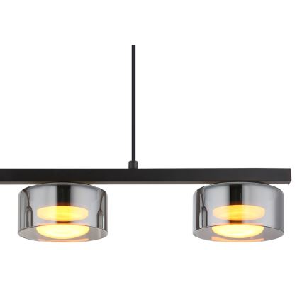 Globo - LED-kattokruunu johdossa 3xGX53/6W/230V savuinen/musta