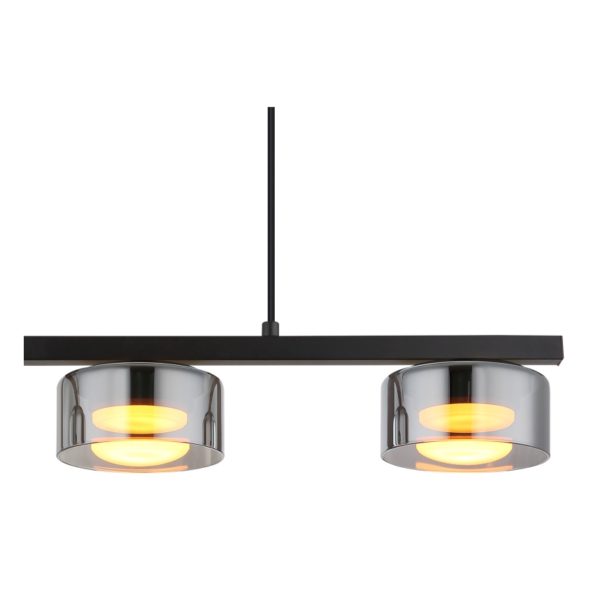 Globo - LED-kattokruunu johdossa 3xGX53/6W/230V savuinen/musta