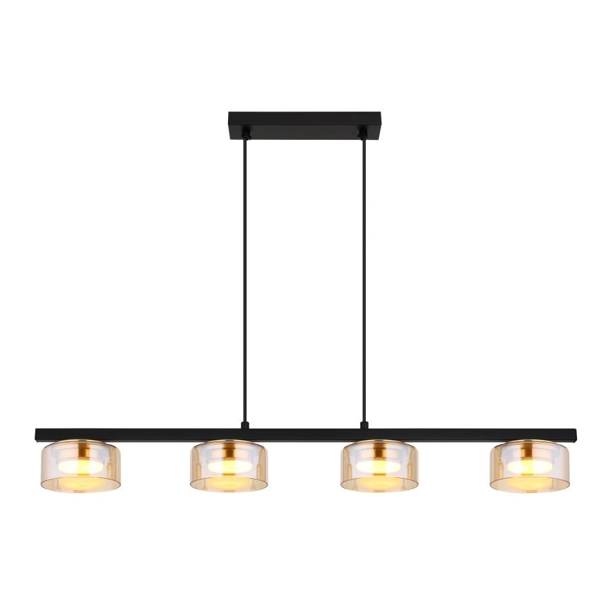 Globo - LED-kattokruunu johdossa 4xGX53/6W/230V savuinen/ruskea