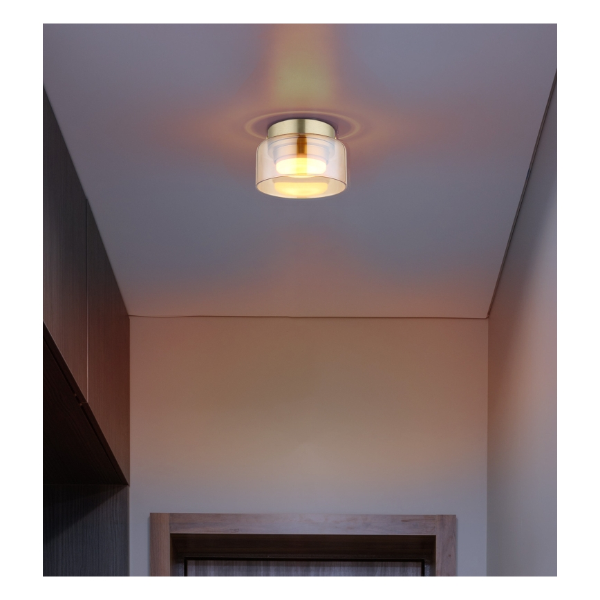 Globo - LED-kattovalaisin 1xGX53/6W/230V halkaisija 13 cm savuinen/ruskea