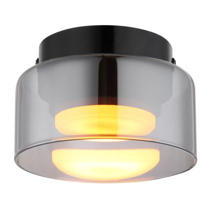 Globo - LED-kattovalaisin 1xGX53/6W/230V halkaisija 13 cm savuinen/musta