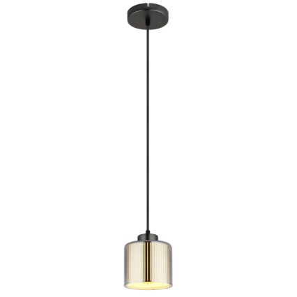 Globo - Kattokruunu johdossa 1xE27/60W/230V kiiltävä kromi halkaisija 14 cm