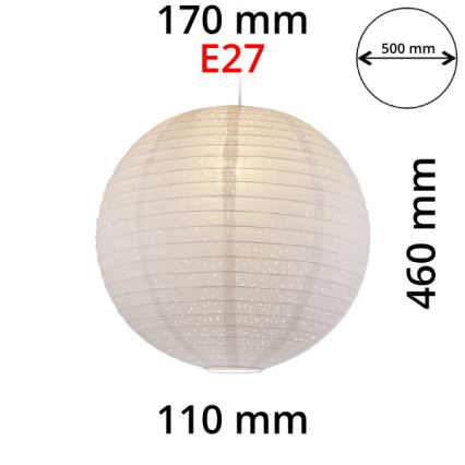 GLOBO 16911 - Varjostin VARYS-kattovalaisimeen E27, halkaisija 50 cm