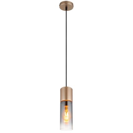 Globo - Kattokruunu johdossa 1xE27/25W/230V pronssi halkaisija 10 cm