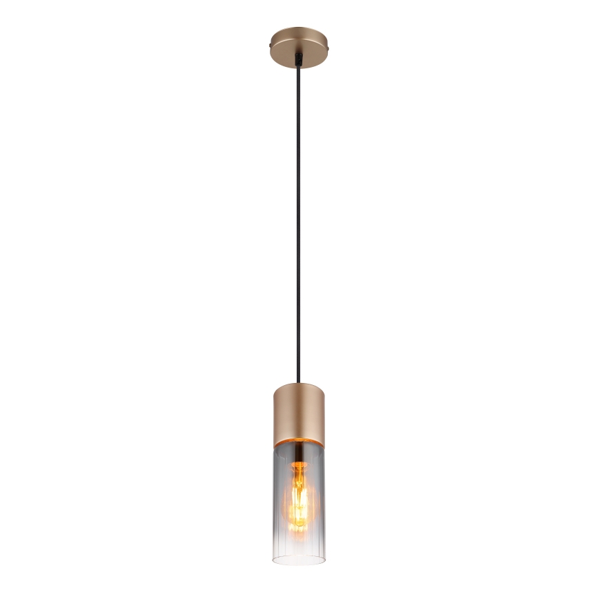 Globo - Kattokruunu johdossa 1xE27/25W/230V pronssi halkaisija 10 cm