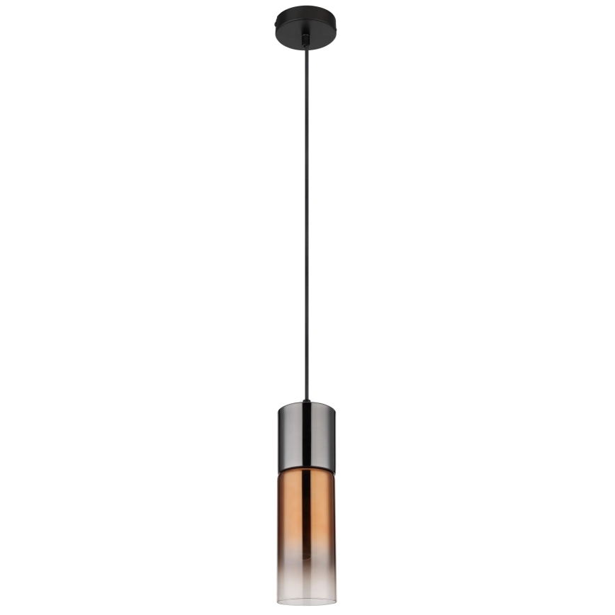 Globo - Kattokruunu johdossa 1xE27/25W/230V halkaisija 10,5 cm musta/kupari