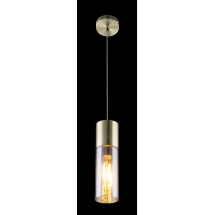 Globo - Kattokruunu johdossa 1xE27/25W/230V halkaisija 10,5 cm messinki
