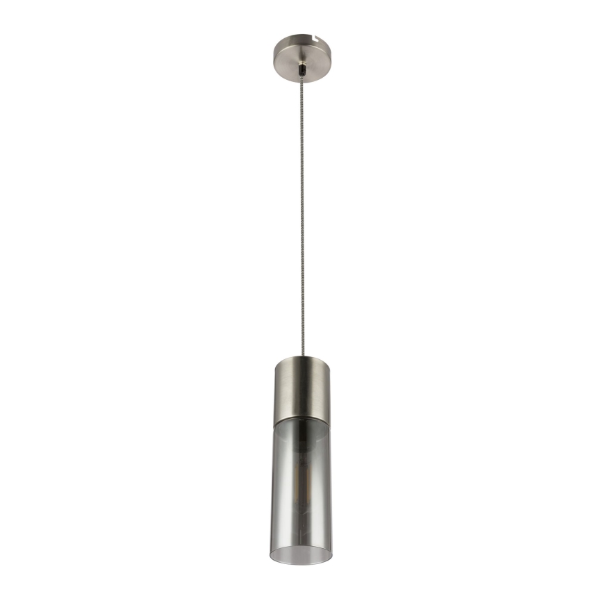 Globo - Kattokruunu johdossa 1xE27/25W/230V halkaisija 10,5 cm mattakromi