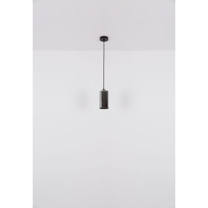 Globo - Kattokruunu johdossa 1xE27/25W/230V halkaisija 11 cm musta