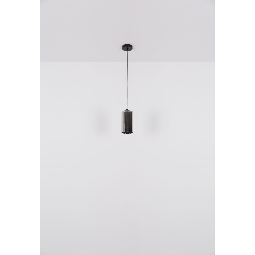 Globo - Kattokruunu johdossa 1xE27/25W/230V halkaisija 11 cm musta
