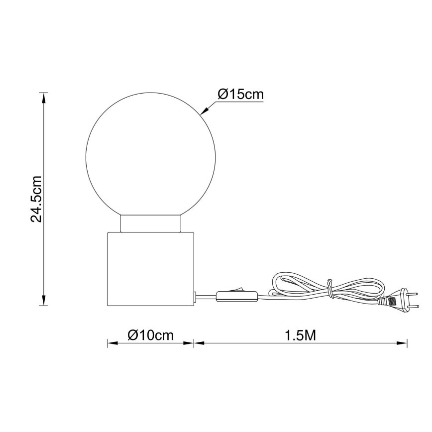 Globo - Pöytävalaisin 1xE14/25W/230V musta