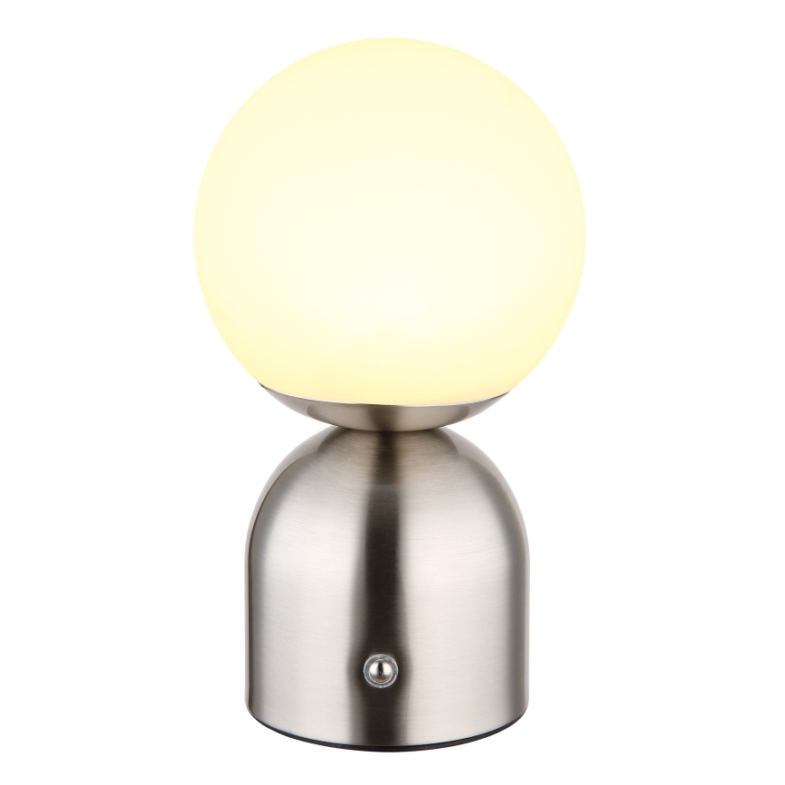 Globo - Himmennettävä LED-kosketuspöytävalaisin LED/2,5W/3,7V 2700K/4000K/6500K 1800 mAh USB mattakromi