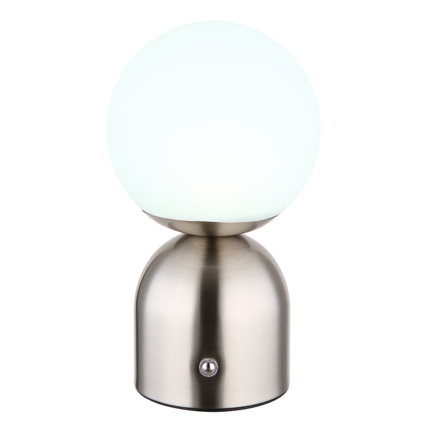 Globo - Himmennettävä LED-kosketuspöytävalaisin LED/2,5W/3,7V 2700K/4000K/6500K 1800 mAh USB mattakromi
