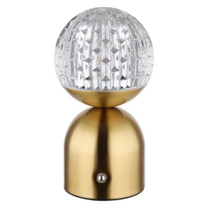 Globo - Himmennettävä LED-kosketuspöytävalaisin LED/2,5W/3,7V 2700/4000/6500K 1800 mAh USB messinki