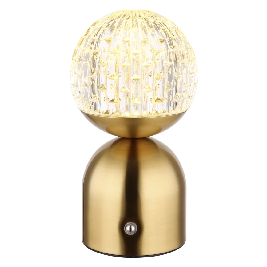 Globo - Himmennettävä LED-kosketuspöytävalaisin LED/2,5W/3,7V 2700/4000/6500K 1800 mAh USB messinki