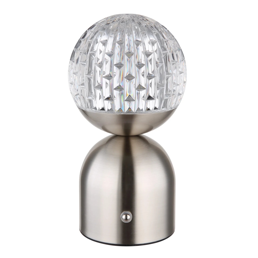 Globo - Himmennettävä LED-kosketuspöytävalaisin LED/2,5W/3,7V 2700/4000/6500K 1800 mAh USB mattakromi