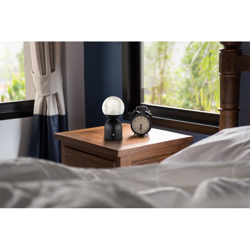 Globo - Himmennettävä LED-kosketuspöytävalaisin LED/2,5W/3,7V 2700/4000/6500K 1800 mAh USB musta