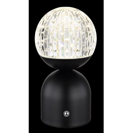 Globo - Himmennettävä LED-kosketuspöytävalaisin LED/2,5W/3,7V 2700/4000/6500K 1800 mAh USB musta