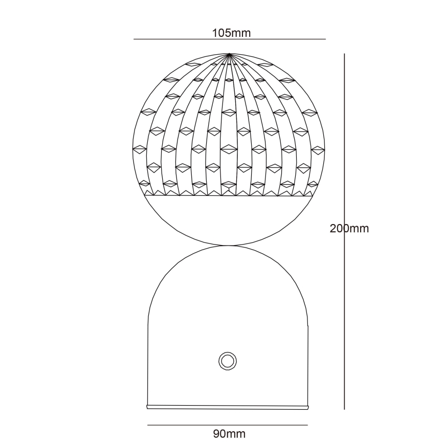 Globo - Himmennettävä LED-kosketuspöytävalaisin LED/2,5W/3,7V 2700/4000/6500K 1800 mAh USB musta