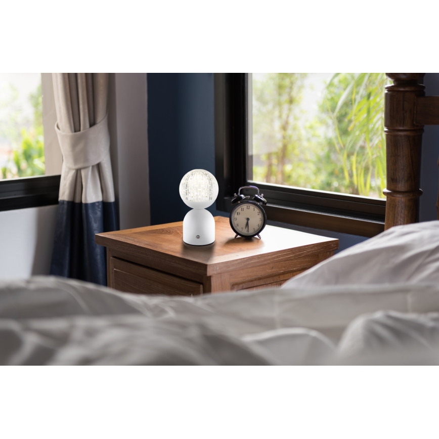 Globo - Himmennettävä LED-kosketuspöytävalaisin LED/2,5W/3,7V 2700/4000/65000K 1800 mAh USB valkoinen