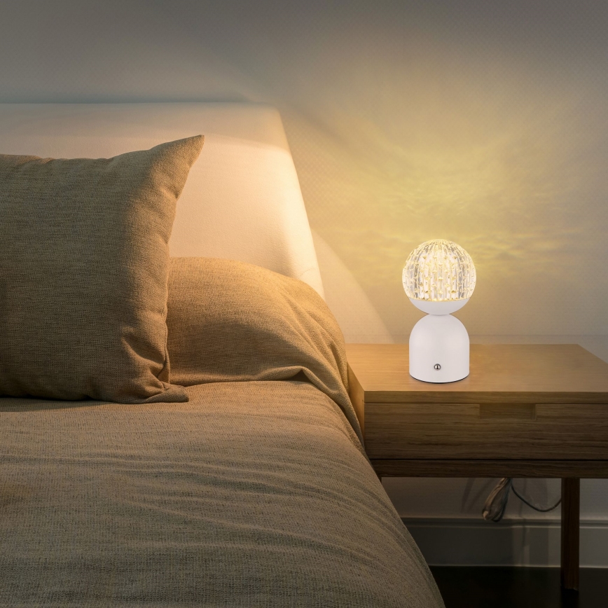 Globo - Himmennettävä LED-kosketuspöytävalaisin LED/2,5W/3,7V 2700/4000/65000K 1800 mAh USB valkoinen