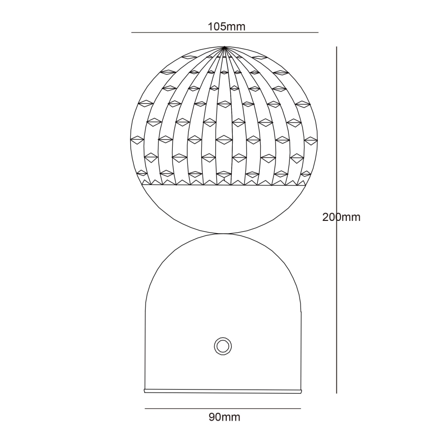 Globo - Himmennettävä LED-kosketuspöytävalaisin LED/2,5W/3,7V 2700/4000/65000K 1800 mAh USB valkoinen