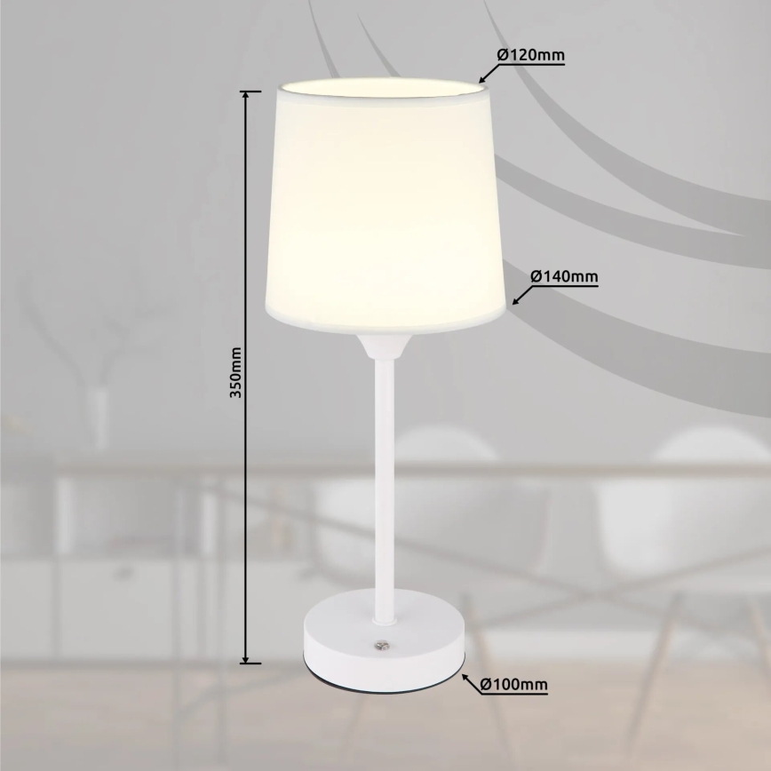 Globo - LED Himmennettävä ladattava kosketuspöytävalaisin LED/2,5W/3,7V 2700/4000/6500K 1800 mAh valkoinen