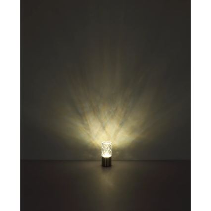 Globo - Himmennettävä LED-kosketuspöytävalaisin LED/2,5W/3,7V 2700K/4000K/6500K 1800 mAh USB mattakromi