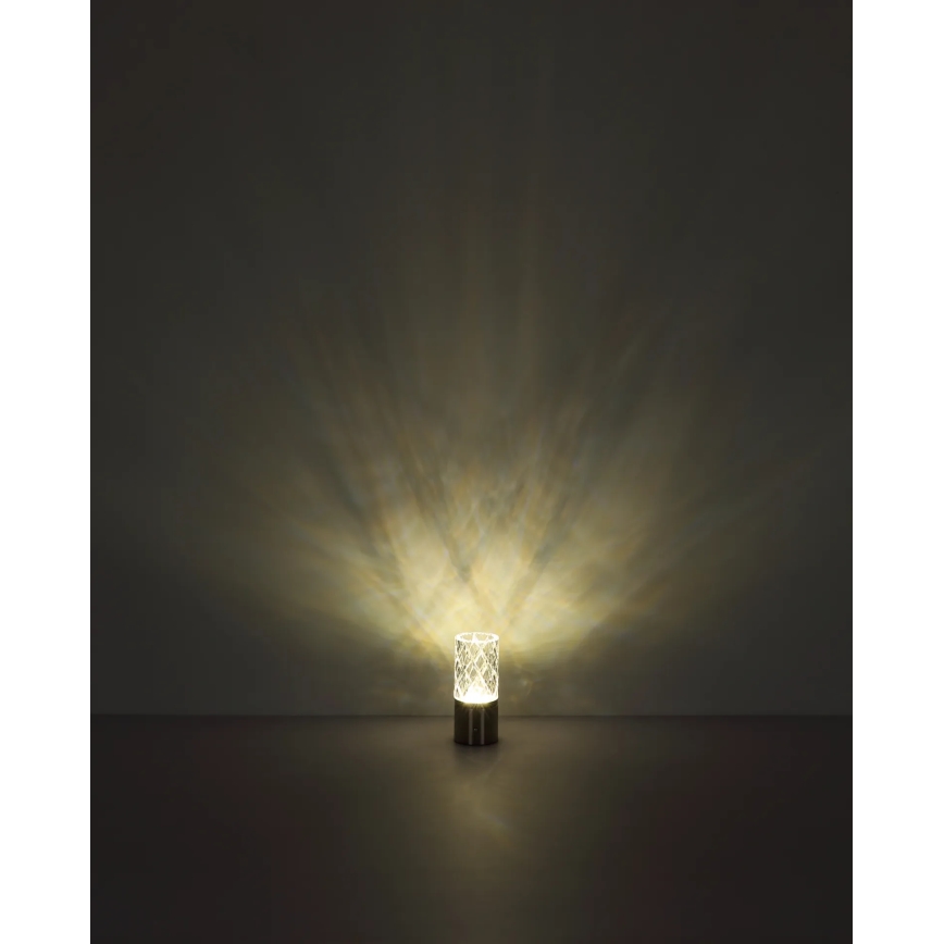Globo - Himmennettävä LED-kosketuspöytävalaisin LED/2,5W/3,7V 2700K/4000K/6500K 1800 mAh USB mattakromi