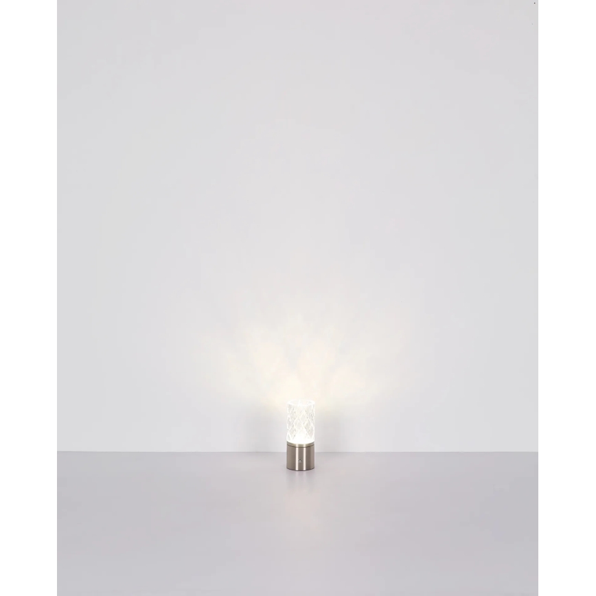 Globo - Himmennettävä LED-kosketuspöytävalaisin LED/2,5W/3,7V 2700K/4000K/6500K 1800 mAh USB mattakromi