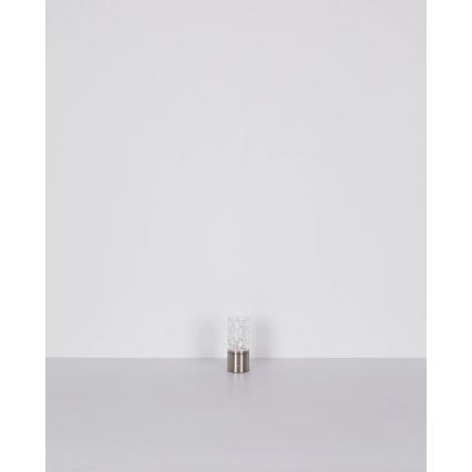 Globo - Himmennettävä LED-kosketuspöytävalaisin LED/2,5W/3,7V 2700K/4000K/6500K 1800 mAh USB mattakromi