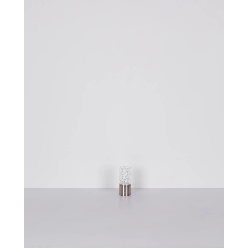 Globo - Himmennettävä LED-kosketuspöytävalaisin LED/2,5W/3,7V 2700K/4000K/6500K 1800 mAh USB mattakromi