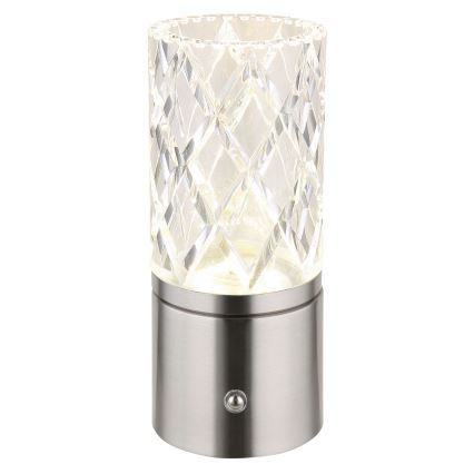 Globo - Himmennettävä LED-kosketuspöytävalaisin LED/2,5W/3,7V 2700K/4000K/6500K 1800 mAh USB mattakromi