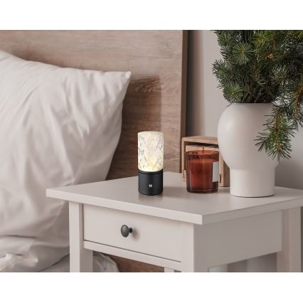 Globo - Himmennettävä LED-kosketuspöytävalaisin LED/2,5W/3,7V 2700K/4000K/6500K 1800 mAh USB musta