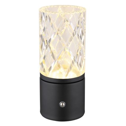 Globo - Himmennettävä LED-kosketuspöytävalaisin LED/2,5W/3,7V 2700K/4000K/6500K 1800 mAh USB musta