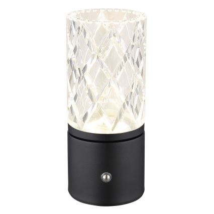 Globo - Himmennettävä LED-kosketuspöytävalaisin LED/2,5W/3,7V 2700K/4000K/6500K 1800 mAh USB musta