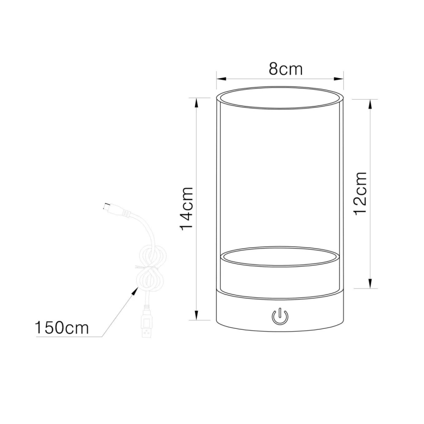 Globo - LED Ulkotila himmennettävä ladattava kosketus pöytävalaisin LED/2W/3,7V 2700/4000/6500K 1200mAh IP44 vihreä