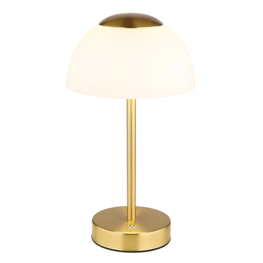 Globo - LED Himmennettävä ja ladattava pöytälamppu LED/2,5W/5V 1800mAh 2700K/4000K/6500K messinki