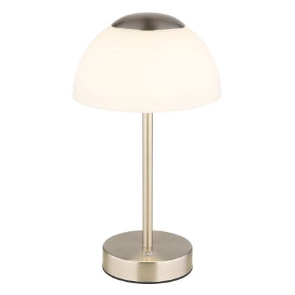 Globo - LED Himmennettävä ja ladattava pöytälamppu LED/2,5W/5V 1800mAh 2700K/4000K/6500K mattakromi
