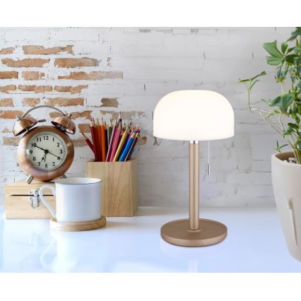 Globo - LED Ladattava pöytävalaisin LED/1,5W/3,7V 3000/4200/6000K 1800mAh ruskea